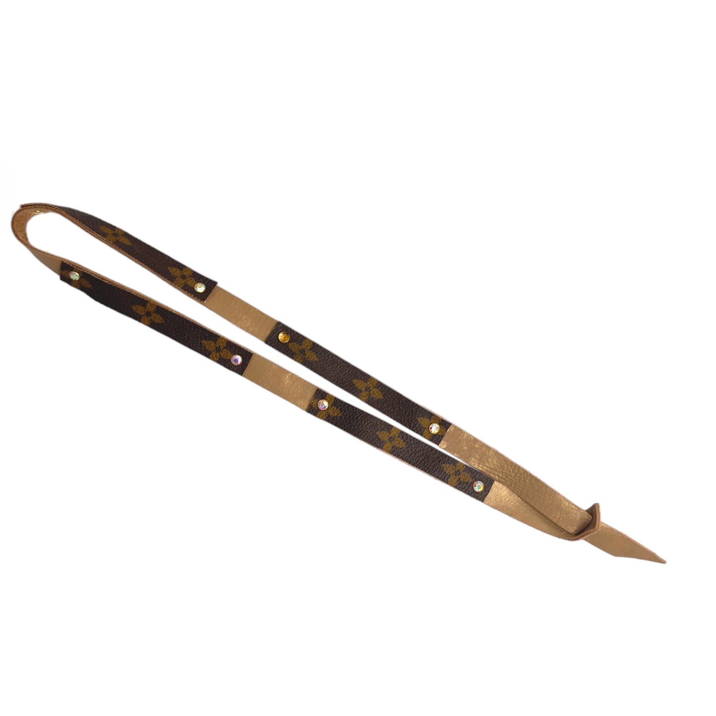 Haute Halo Hat Band In Leather | Upcycled LV, GG