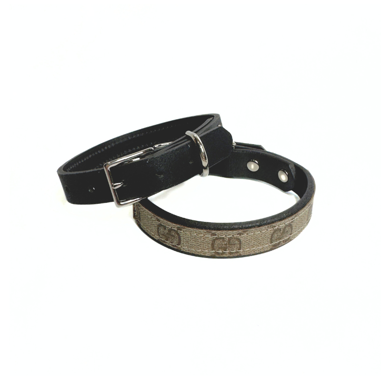 Posh Pet Collar | Upcycled Gucci & Leather