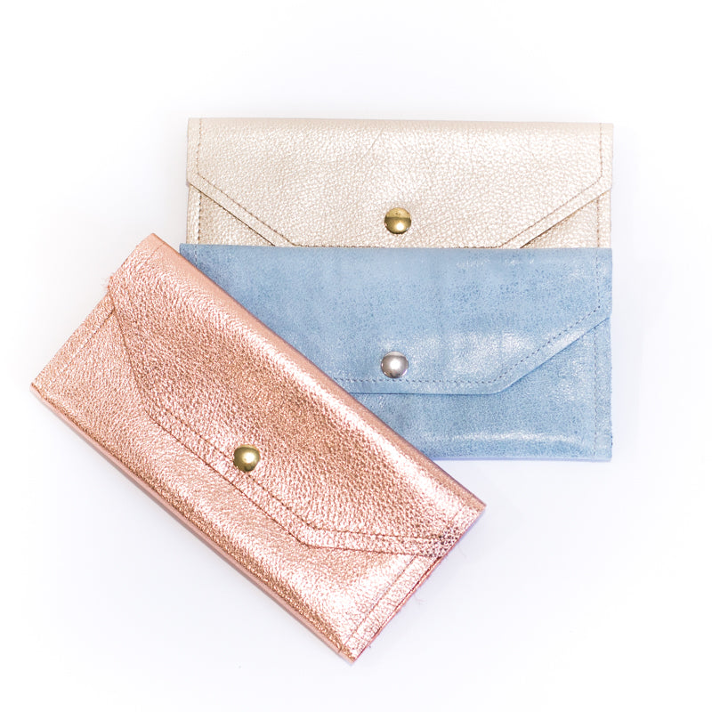 Large Wallet In Leather, Hair on Hide (Pre Made)