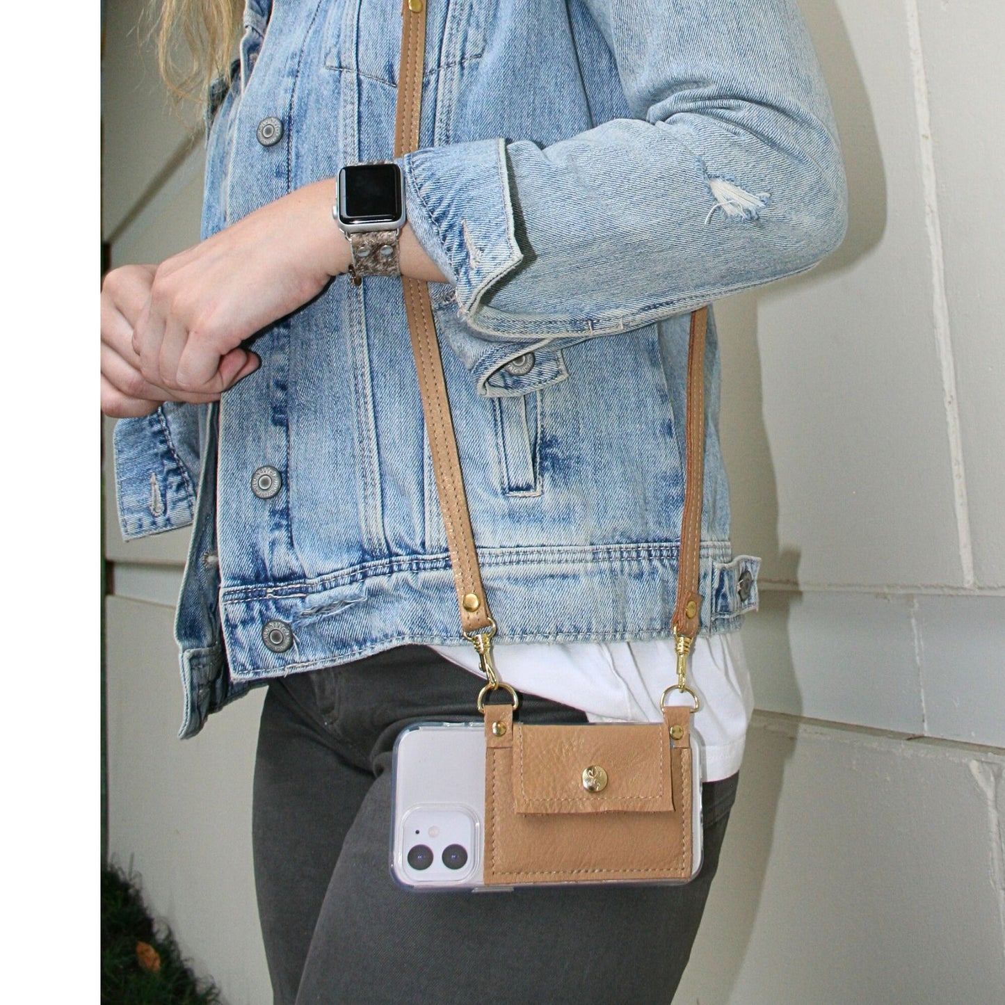 Eva | Phone Wallet Crossbody - Bronze (Pre Made)