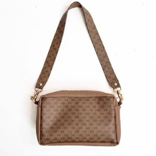 Val Shoulder Bag in Mocha Mousse Leather | Upcycled GG Full Front (Limited Edition)