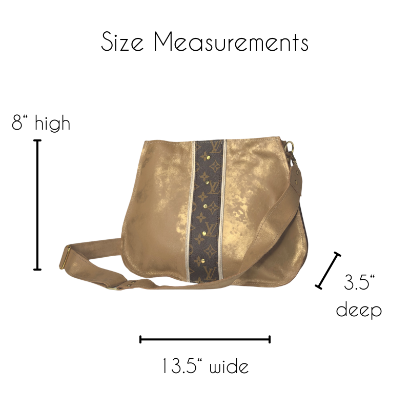 Alison Crossbody In Bronze Leather | Upcycled LV