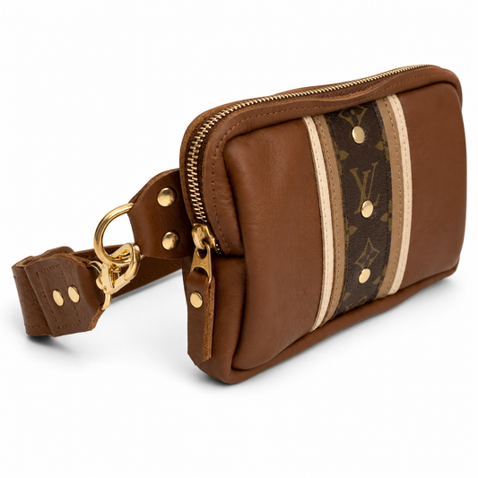 Bella Belt Bag - Upcycled Monogram - Sienna