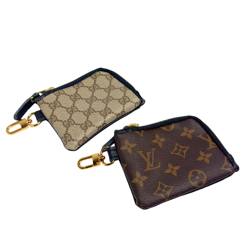 Penny Keychain Wallet In Leather | Upcycled Gucci & LV