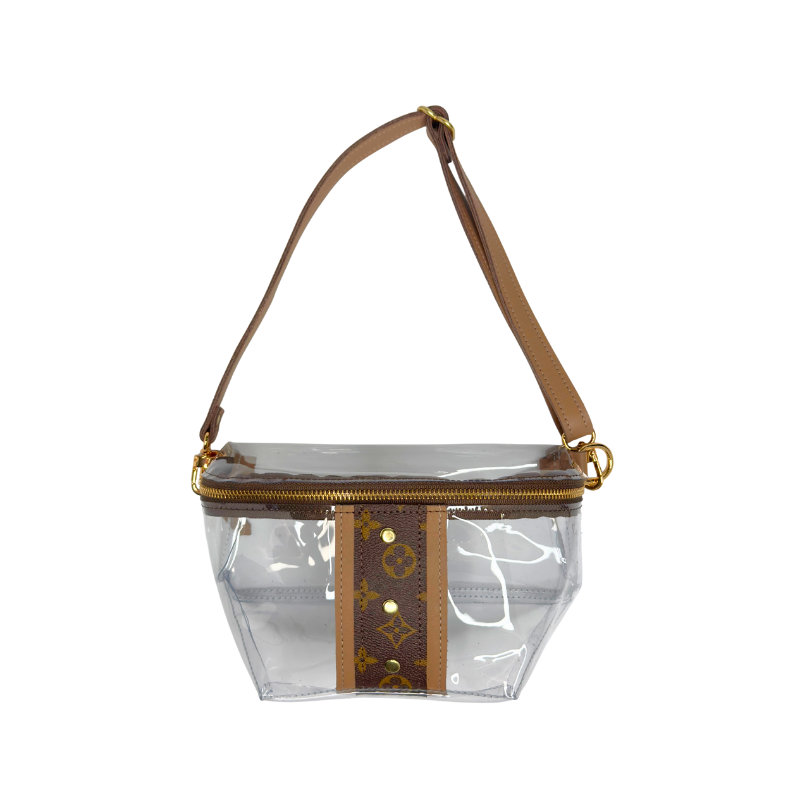Britt VinylVoque Clear Belt Bag | Upcycled LV