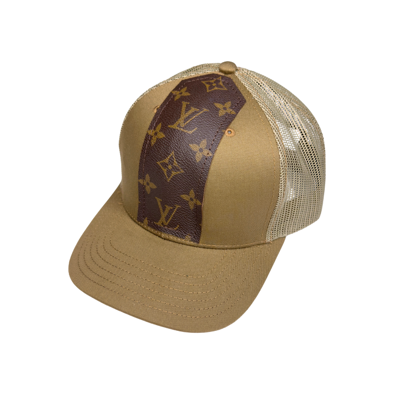 Couture Cap Trucker Hat In Upcycled LV, GG