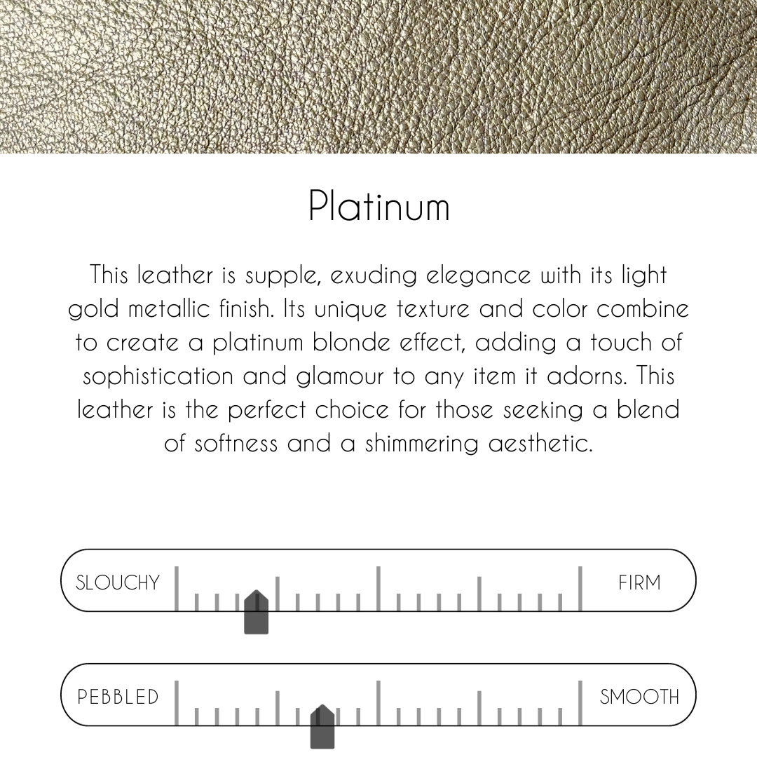 Eva Phone Wallet In Platinum Leather | Gold (Pre Made)