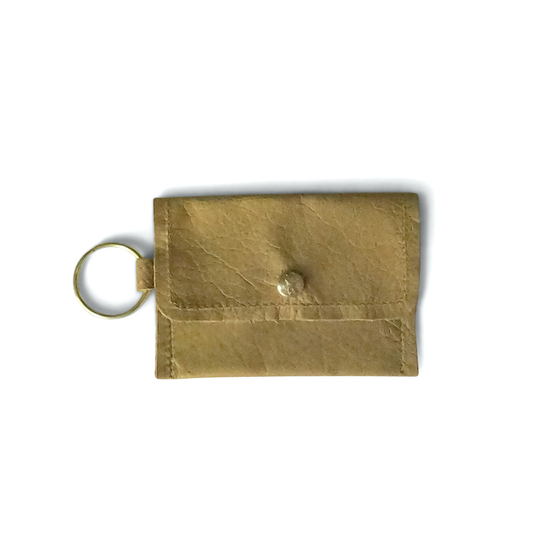 Keychain Wallet In Leather, Hair on Hide (Pre Made)