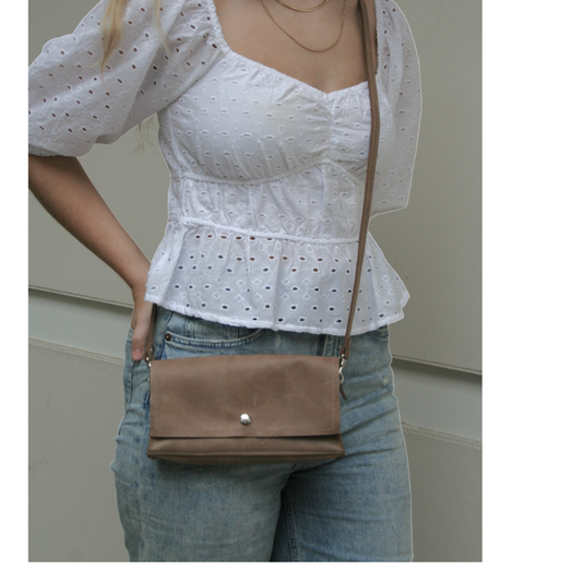 Madison Crossbody In Mocha Leather