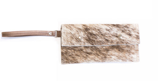 Take Along Small Wristlet In Hair on Hide (Pre Made)