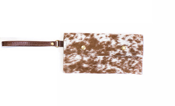 Take Along Small Wristlet In Hair on Hide (Pre Made)