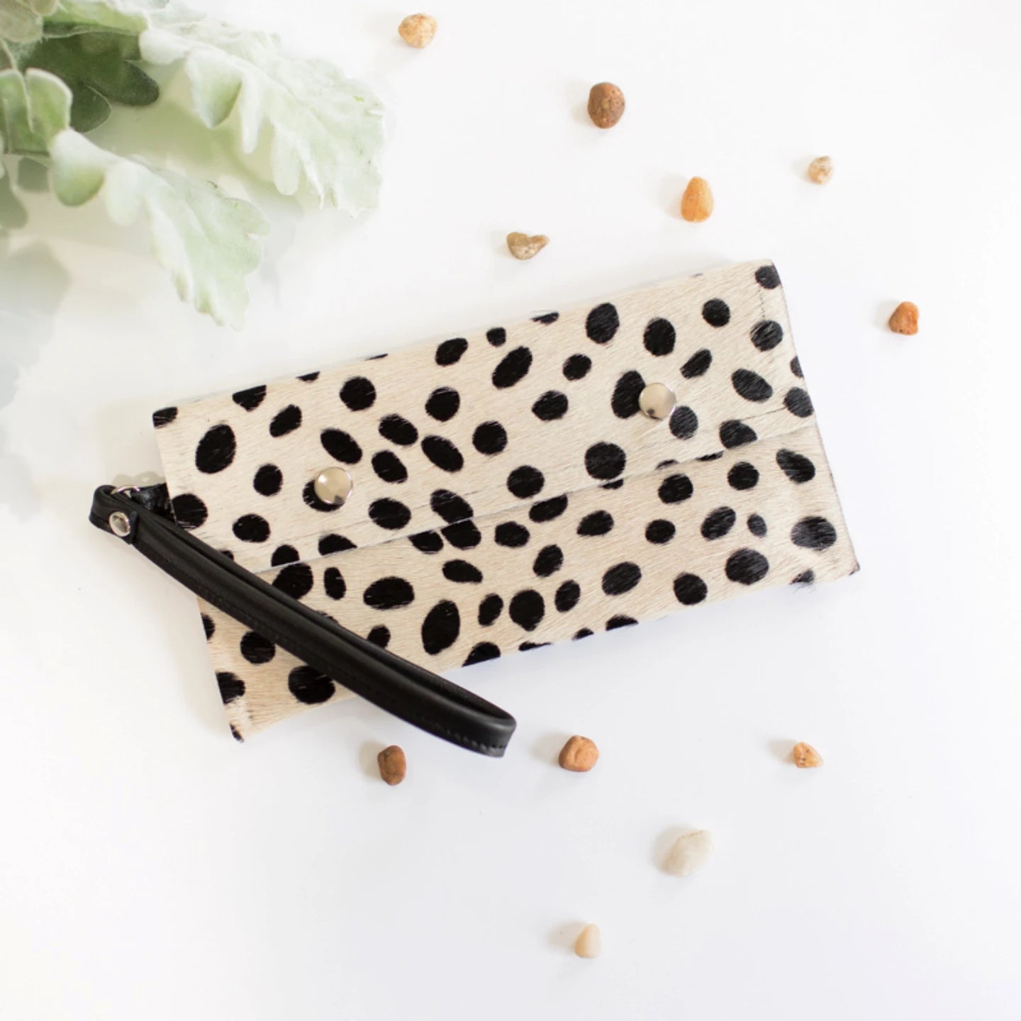 Take Along Small Wristlet In Hair on Hide (Pre Made)