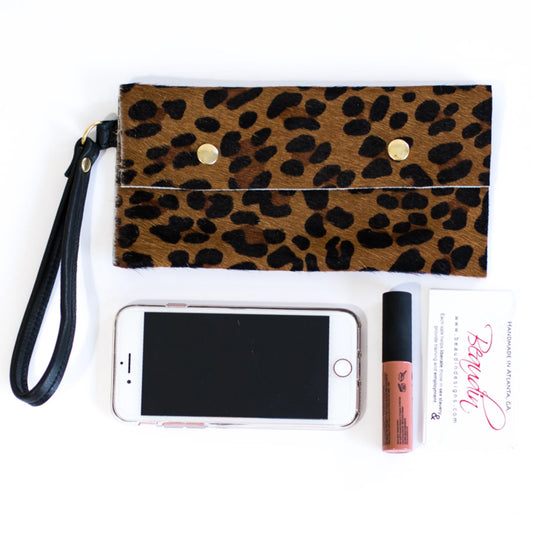 Take Along Small Wristlet In Hair on Hide (Pre Made)