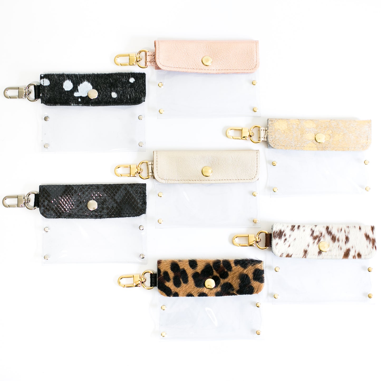 Clear Keeper Card Holder In Vinyl, Leather (Pre Made)