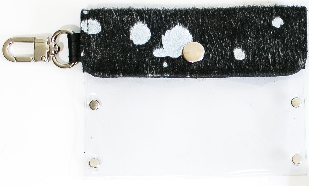 Clear Keeper Card Holder In Vinyl, Leather (Pre Made)