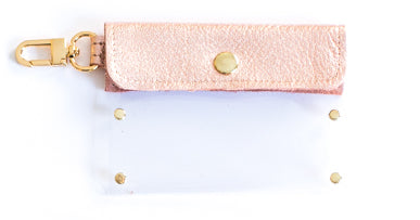Clear Keeper Card Holder In Vinyl, Leather (Pre Made)