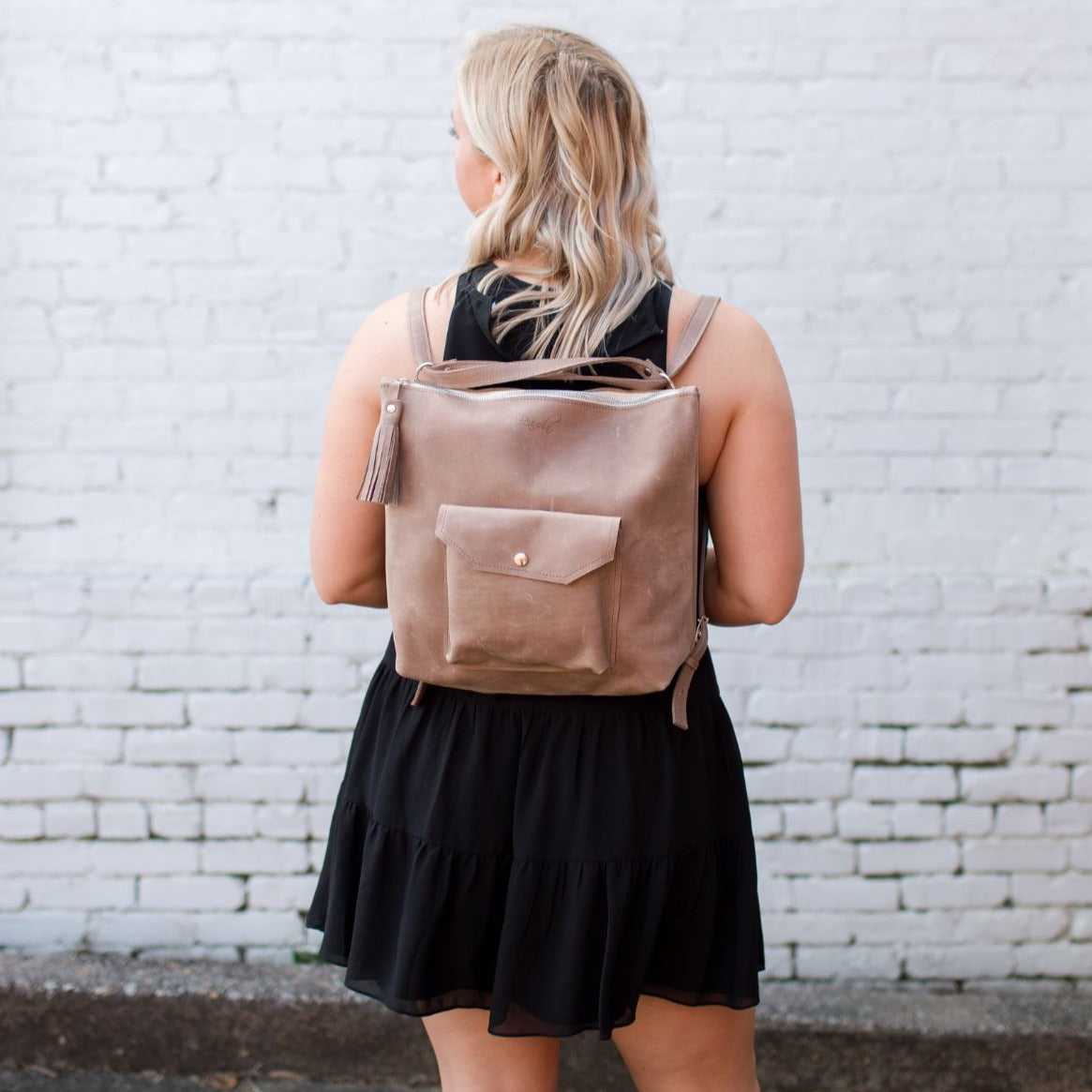 Becka Backpack Purse - Mocha