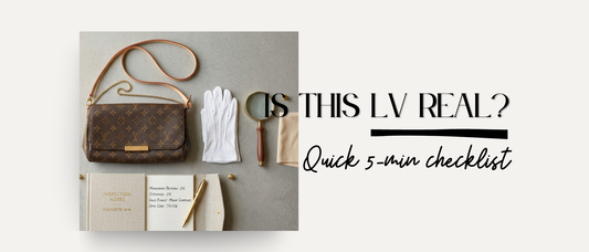Luxury handbag inspection tools laid out for an authenticity check: gloves, magnifying glass, and microfiber cloth.