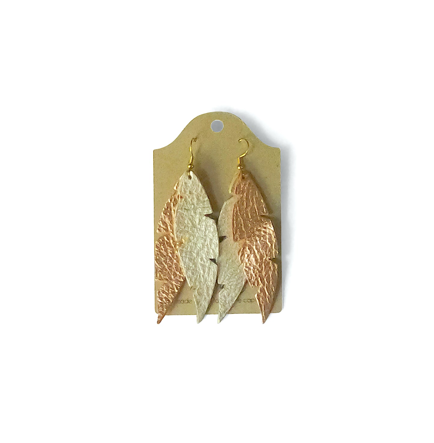 Dove - Leather Feather Earrings