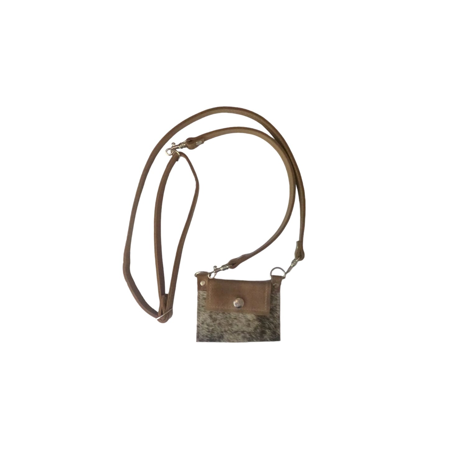 Eva Phone Wallet In Mocha Leather | Brindle (Pre Made)