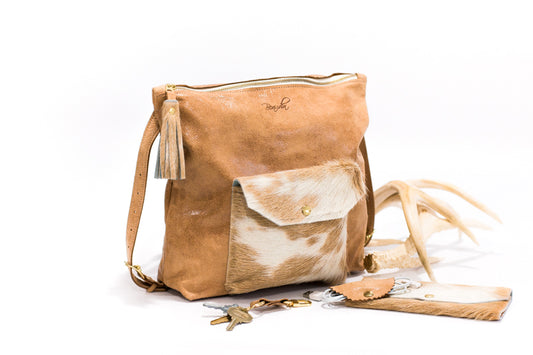 Becka Backpack Purse In Tan Leather | Palomino