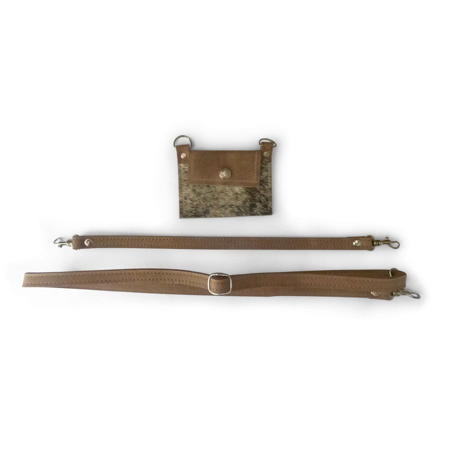 Eva Phone Wallet In Mocha Leather | Brindle (Pre Made)