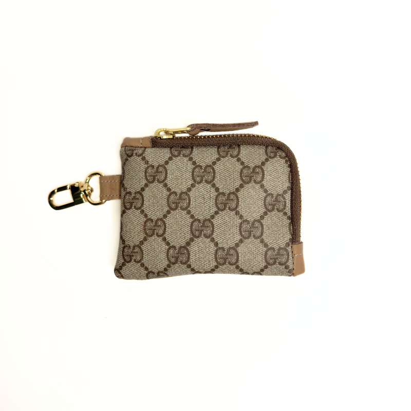 Penny Keychain Wallet In Leather | Upcycled Gucci & LV