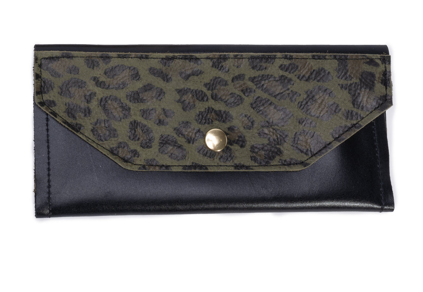 Large Wallet In Leather, Hair on Hide (Pre Made)