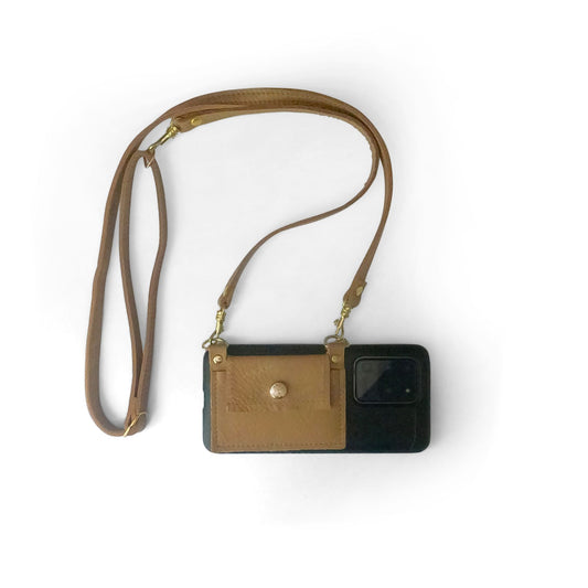 Eva Phone Wallet In Bronze Leather (Pre Made)