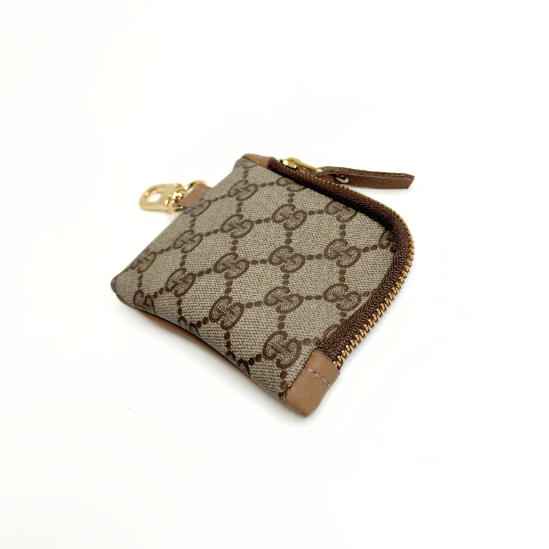 Penny Keychain Wallet In Leather | Upcycled Gucci & LV