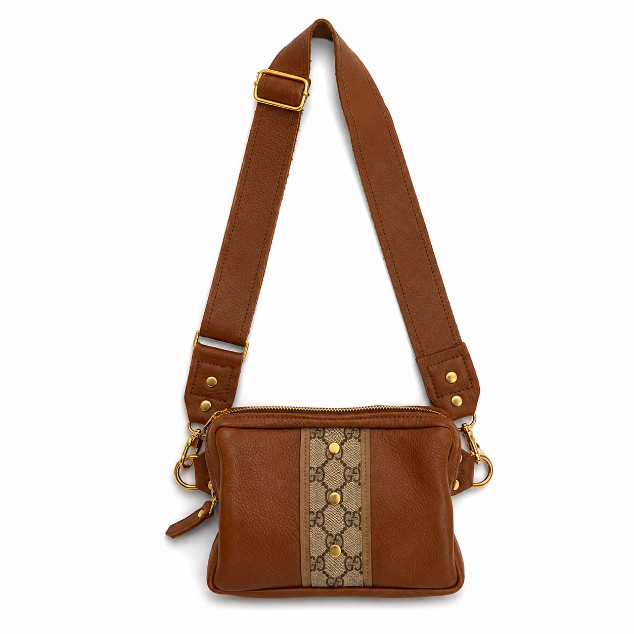 Bella Belt Bag - Upcycled Interlock - Sienna