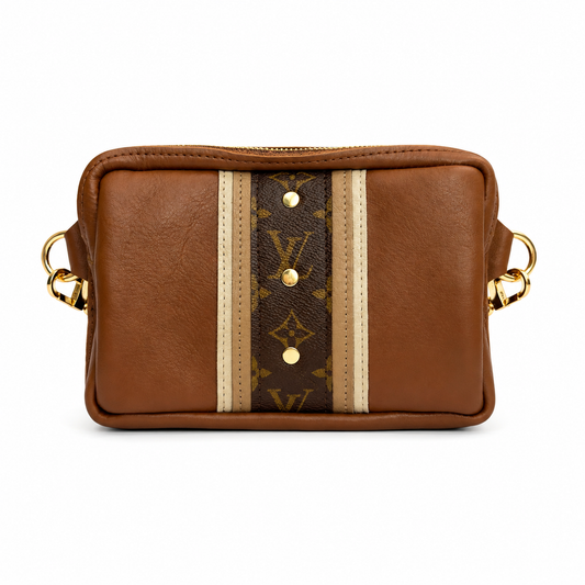 Bella Belt Bag - Upcycled Monogram - Sienna