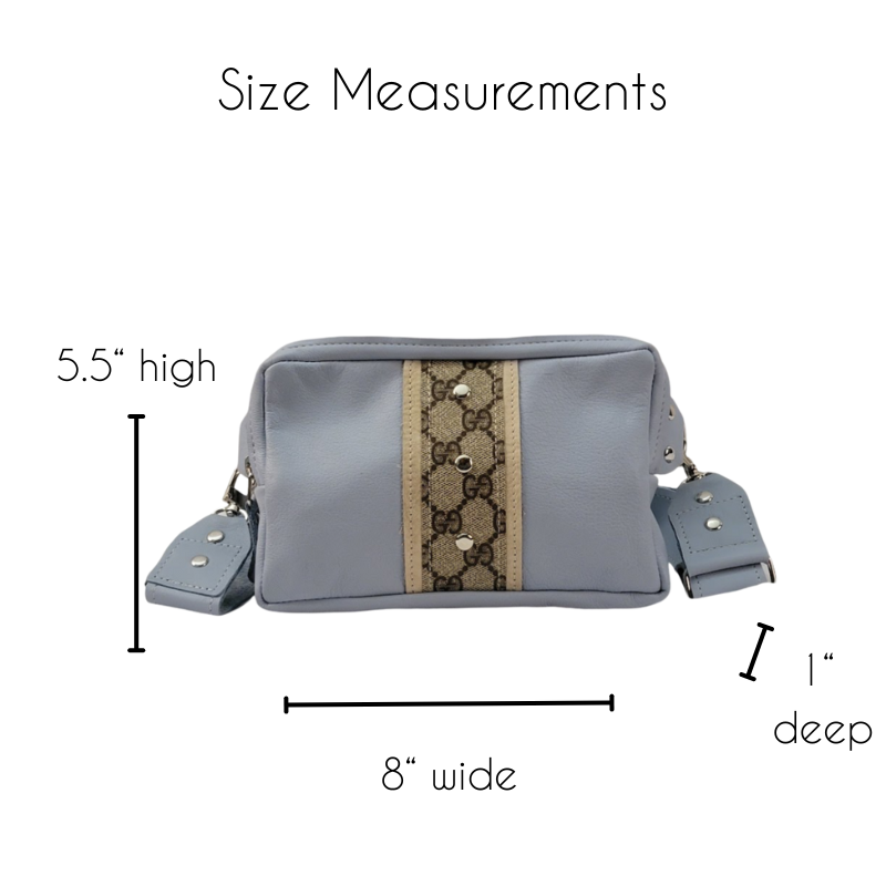 Bella Belt Bag In Chambray Leather | Upcycled GG