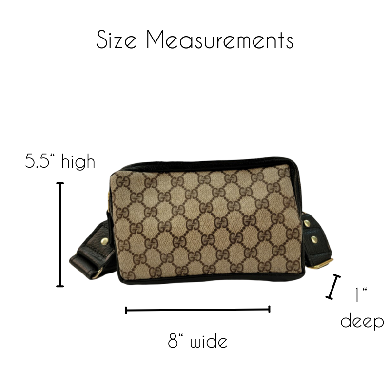 Bella Belt Bag In Black Leather | Upcycled GG Full Front