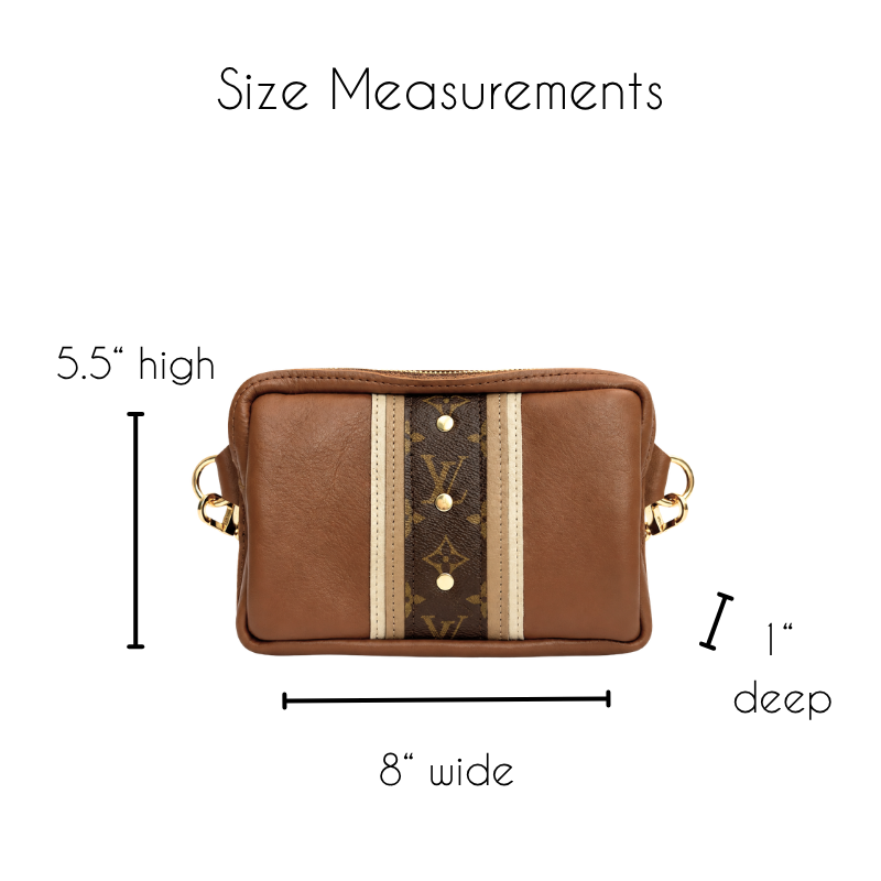 Bella Belt Bag - Upcycled Monogram - Sienna