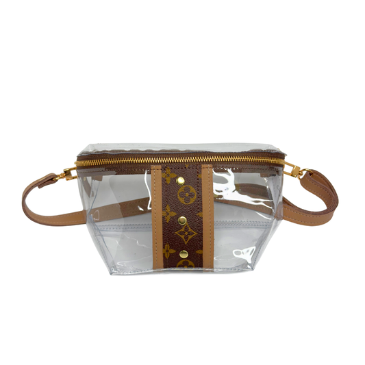 Britt VinylVoque Clear Belt Bag | Upcycled LV