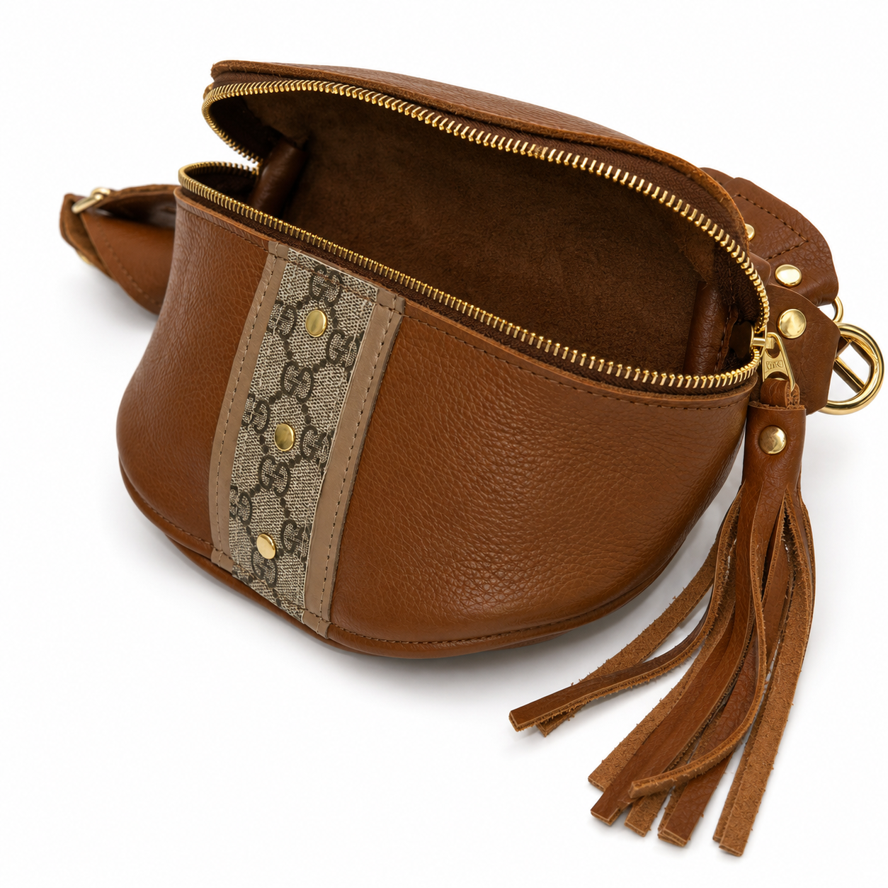 Britt Belt Bag - Upcycled Interlock - Sienna