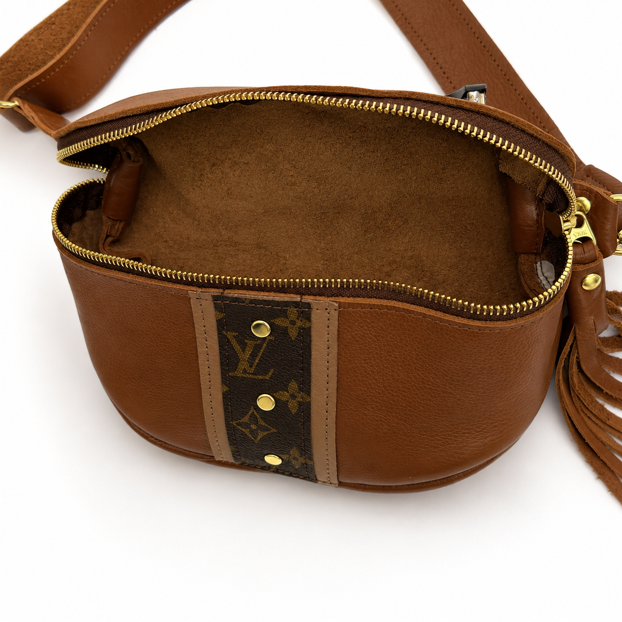 Britt Belt Bag - Upcycled Monogram - Sienna
