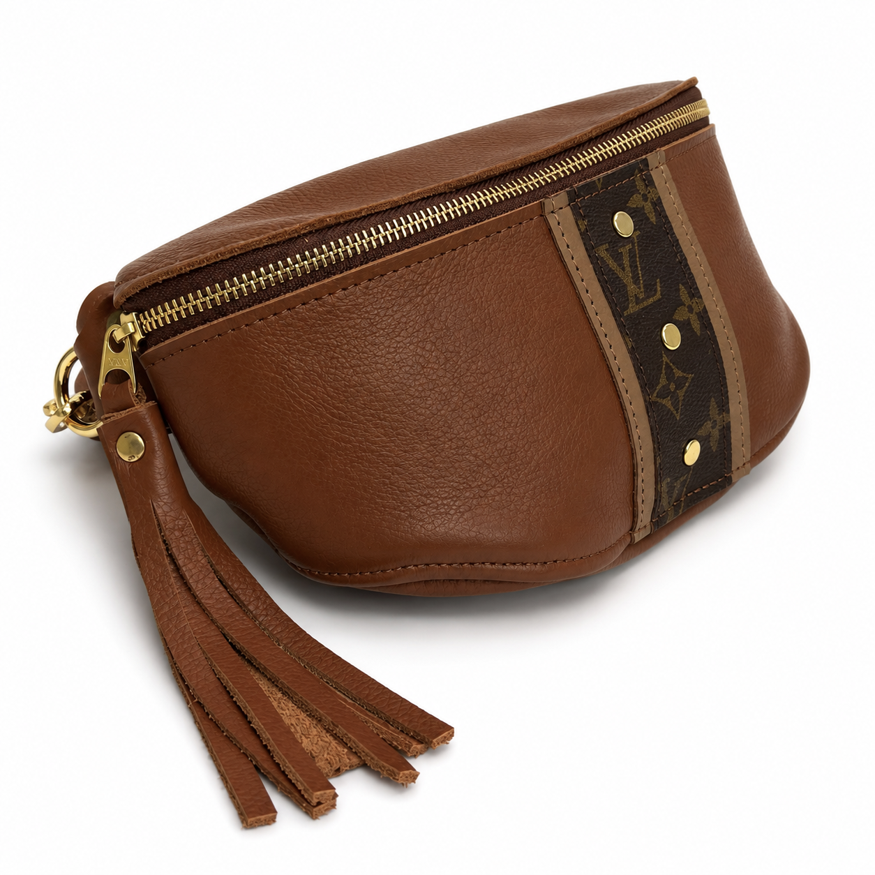 Britt Belt Bag - Upcycled Monogram - Sienna