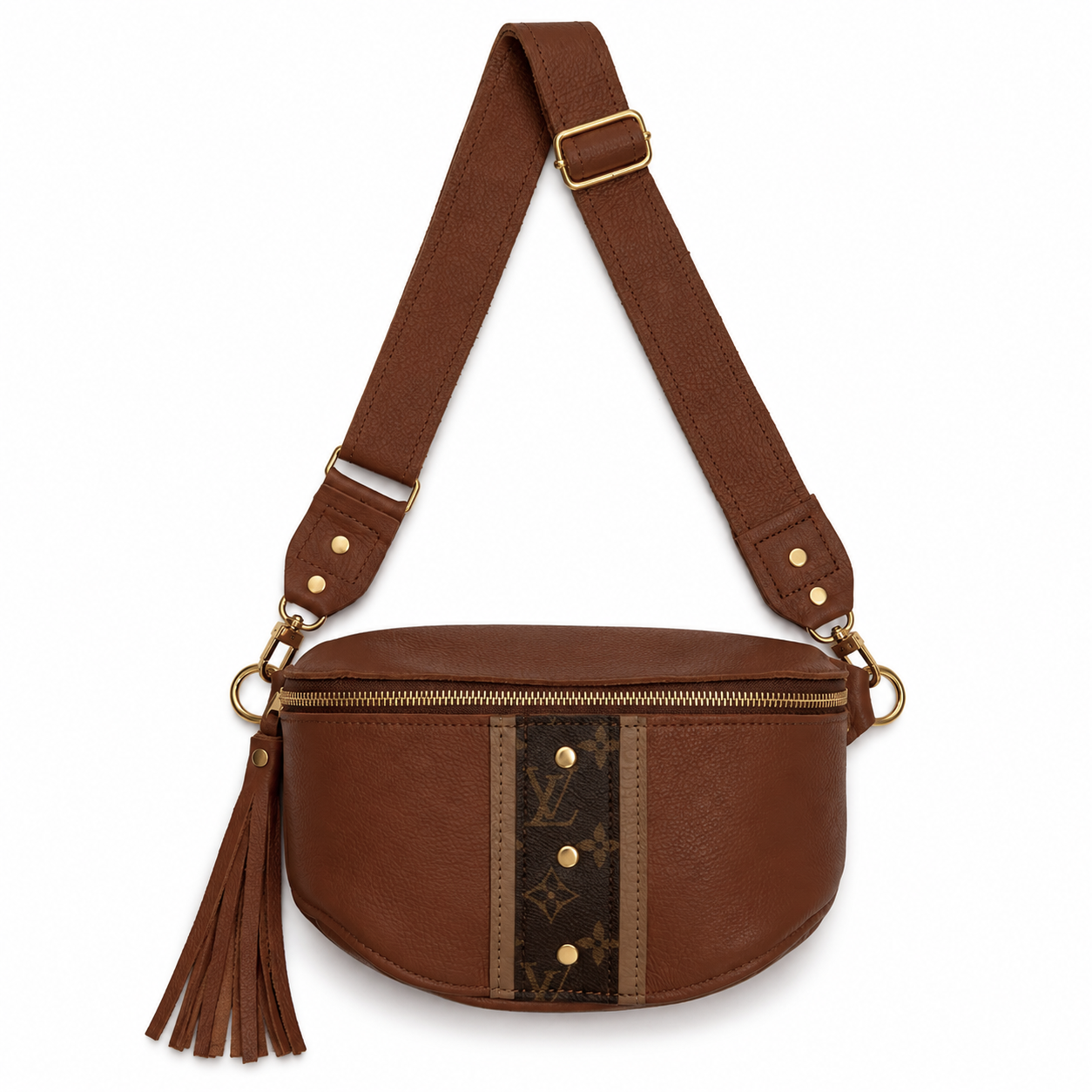Britt Belt Bag - Upcycled Monogram - Sienna