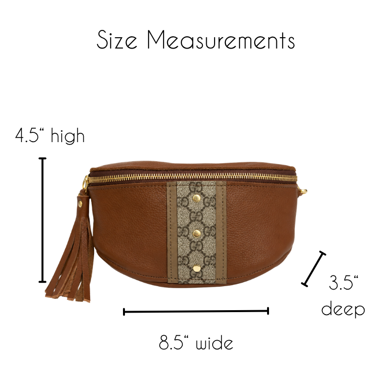 Britt Belt Bag - Upcycled Interlock - Sienna
