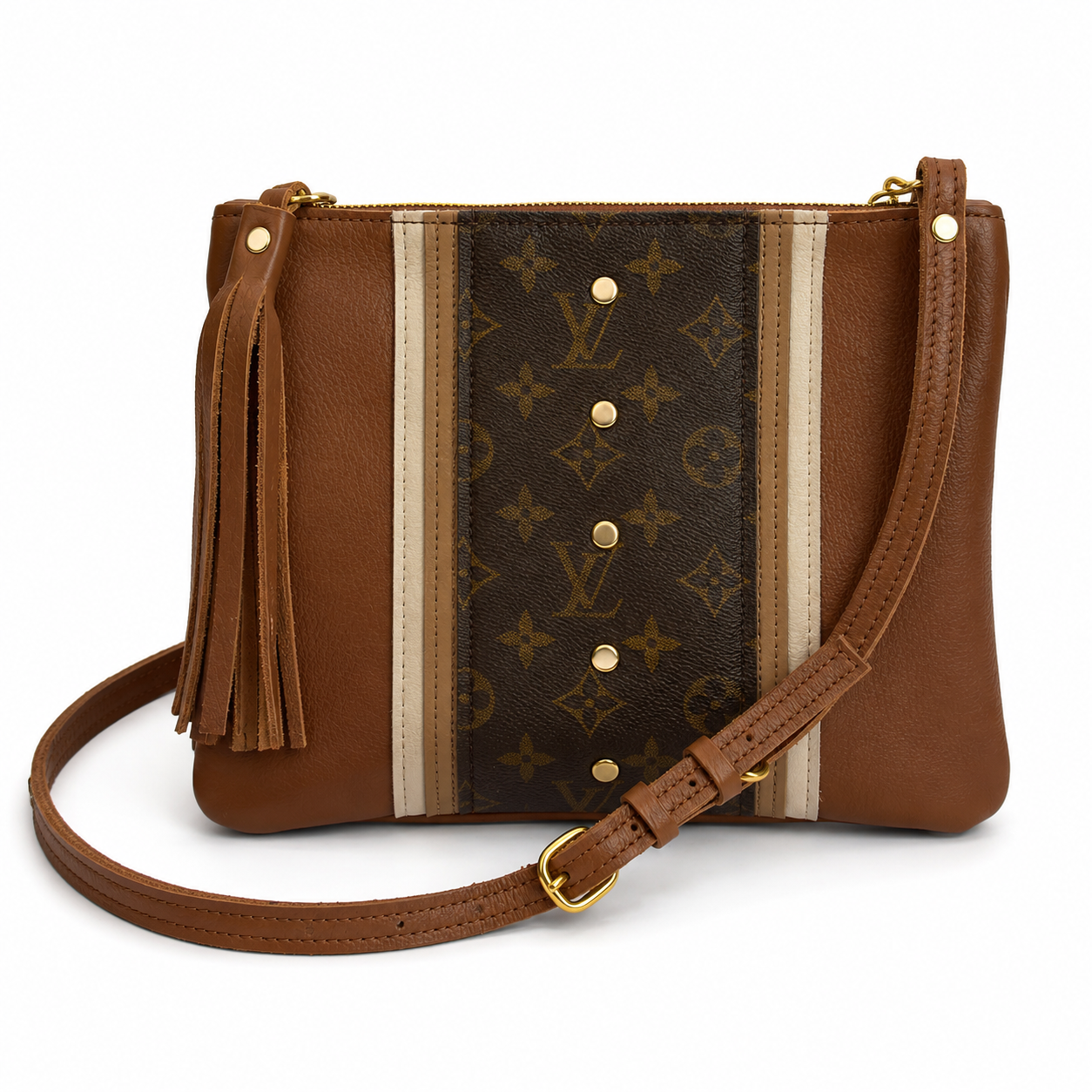 Caroline Crossbody - Upcycled Monogram - Sienna