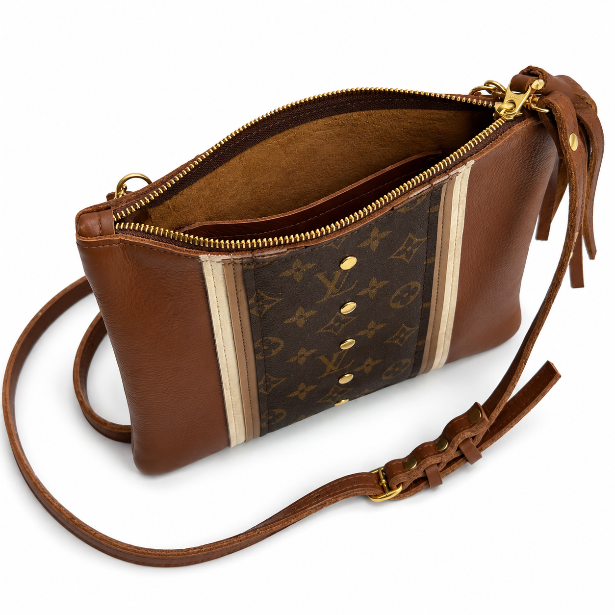Caroline Crossbody - Upcycled Monogram - Sienna