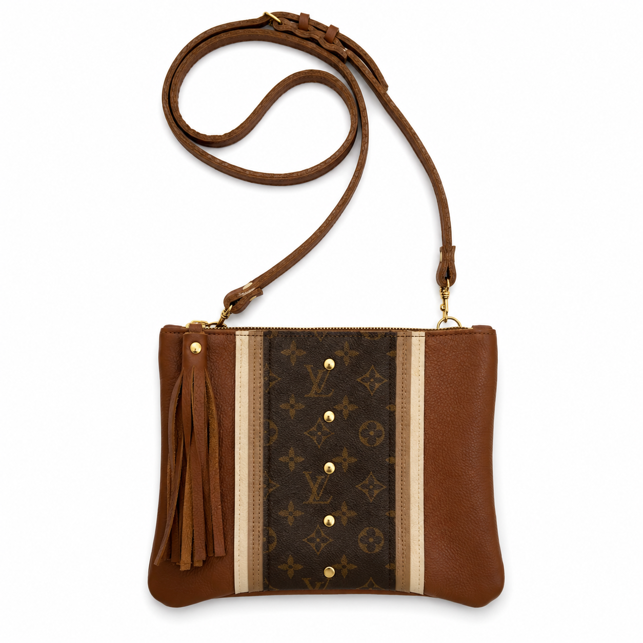 Caroline Crossbody - Upcycled Monogram - Sienna