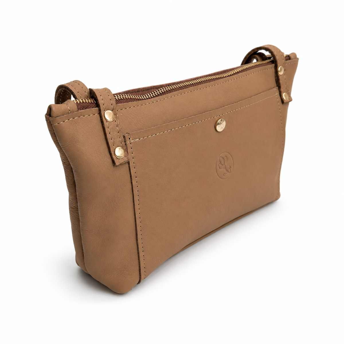Emma Shoulder Bag - Upcycled Interlock - Mocha Mousse