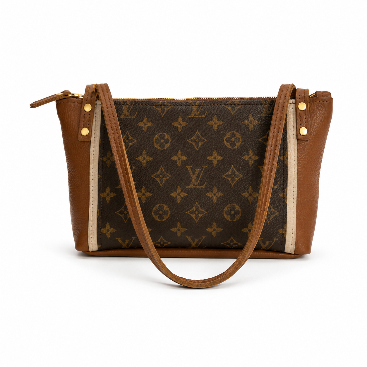 Emma Shoulder Bag - Upcycled Monogram - Sienna