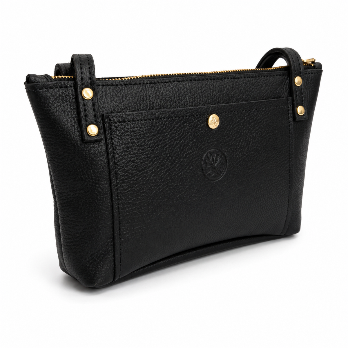 Emma Shoulder Bag - Upcycled Monogram - Black