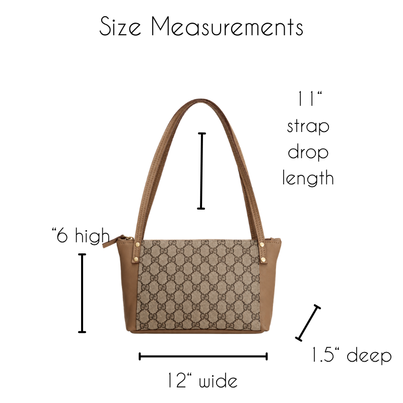 Emma Shoulder Bag - Upcycled Interlock - Mocha Mousse