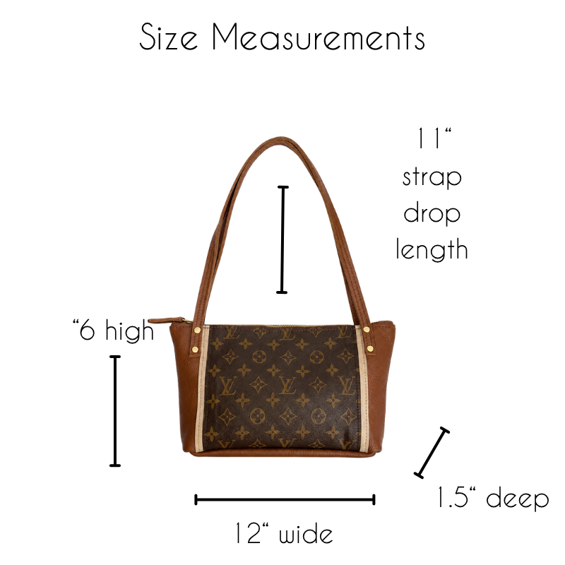 Emma Shoulder Bag - Upcycled Monogram - Sienna