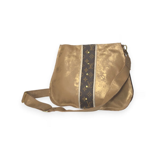 Alison Crossbody In Bronze Leather | Upcycled LV